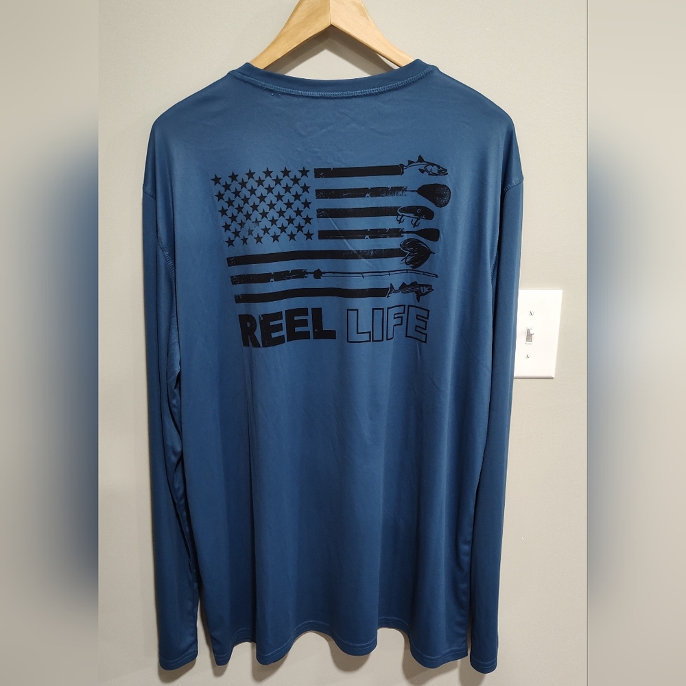 Reel Life Men’s Sun Protection Swimming/Outdoor Long Sleeve Shirt, Size XXL - Picture 4 of 9